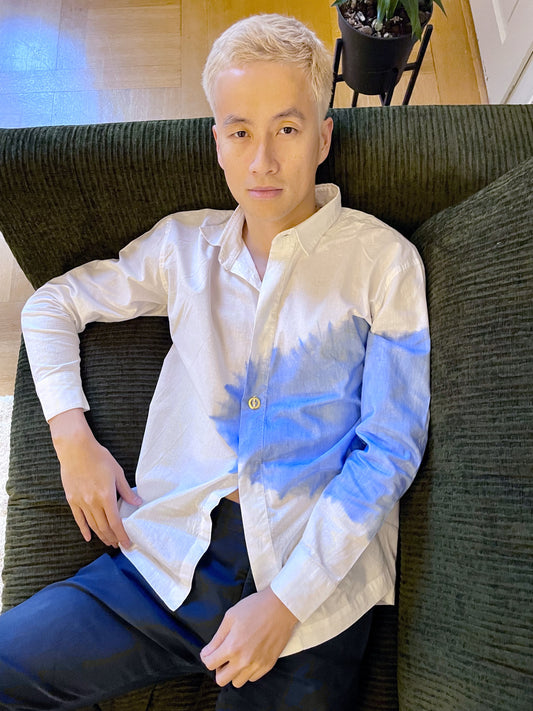 Shirt - White with blue drop