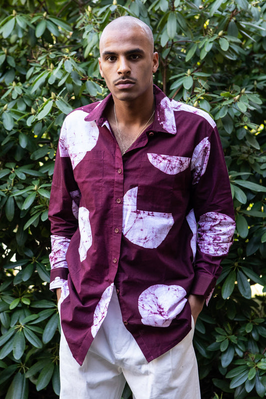 Batik Blouse - Purple Rain