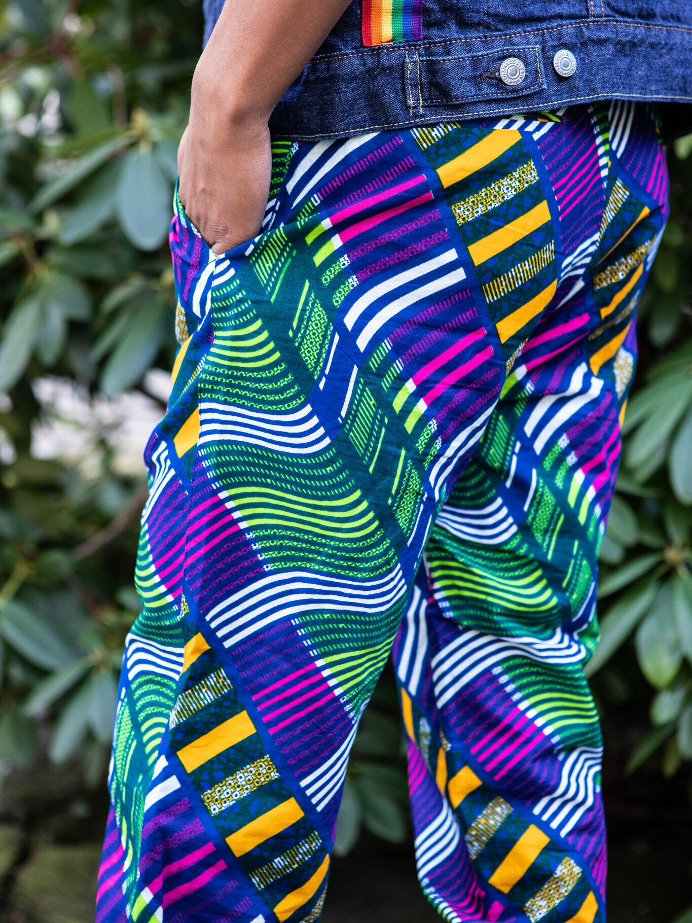 50% SALE | Trousers Violet, Green and Yellow