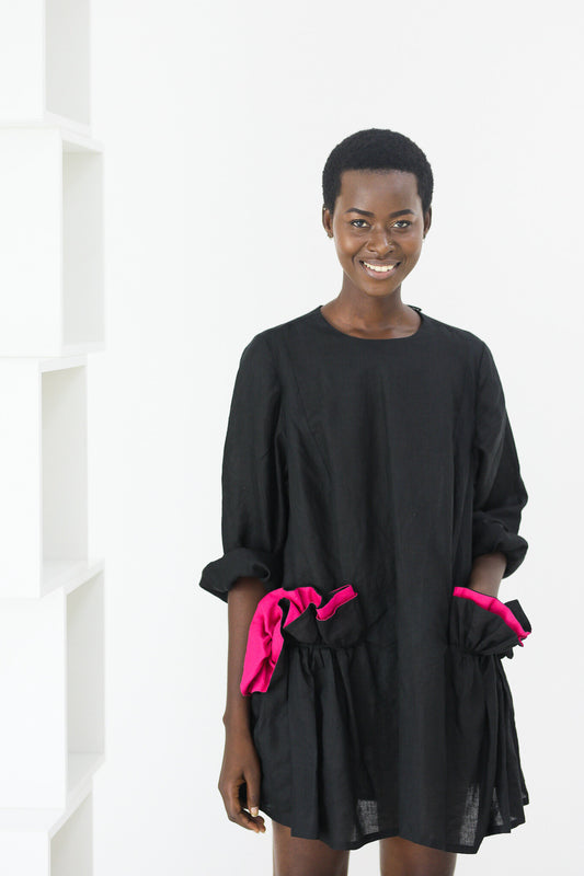 50% SALE | Dress - Pink Pocket