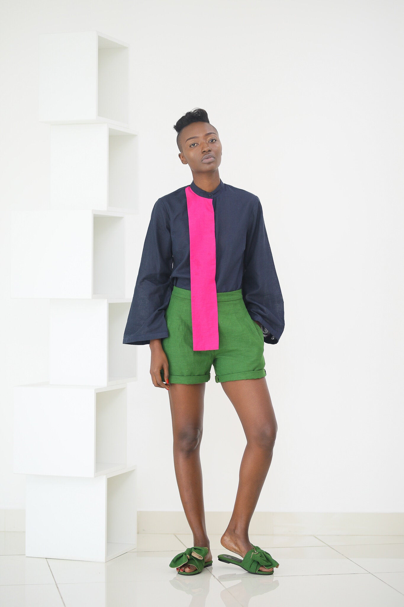 50% SALE | Shirt - Pink Strip
