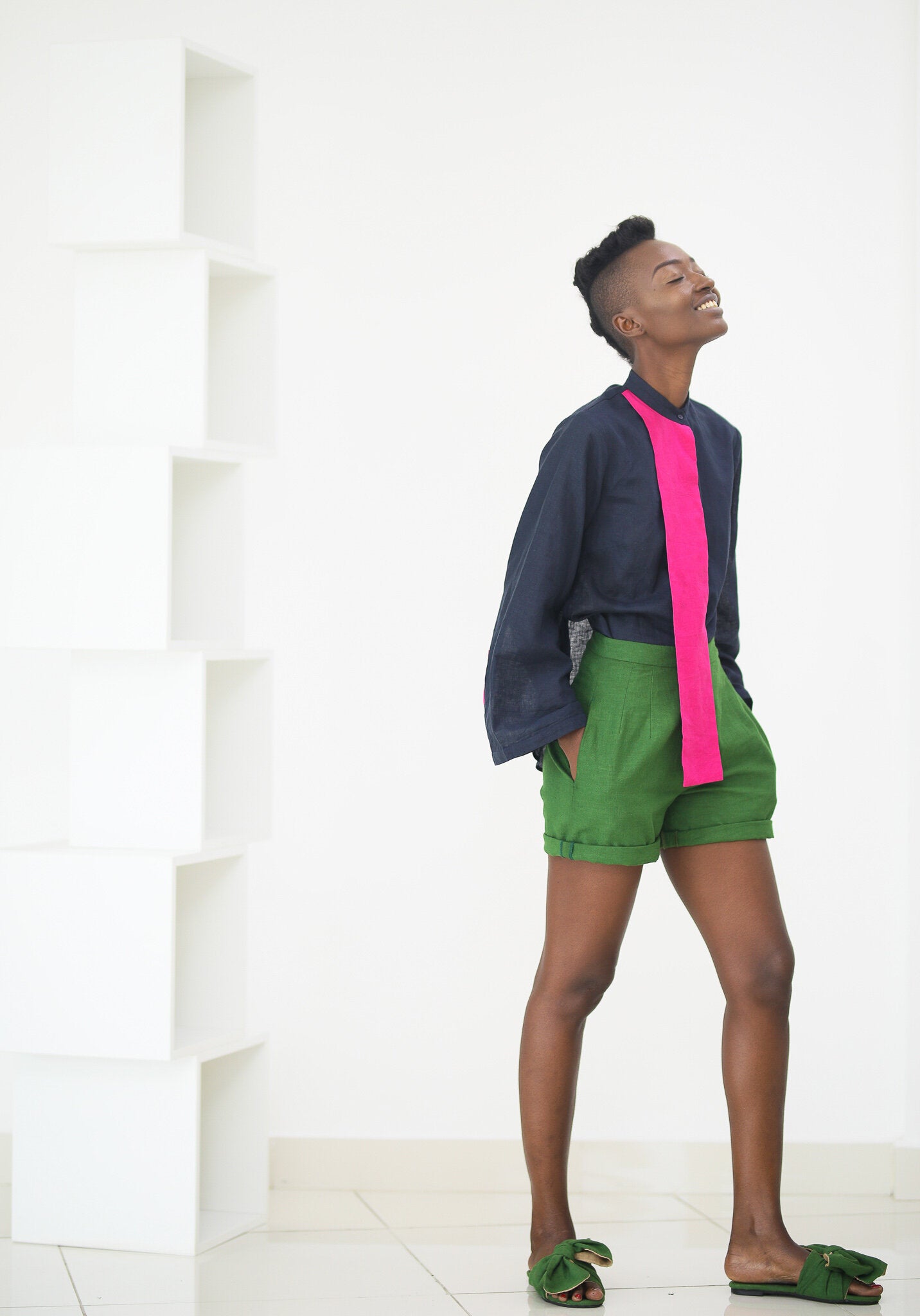 50% SALE | Shirt - Pink Strip