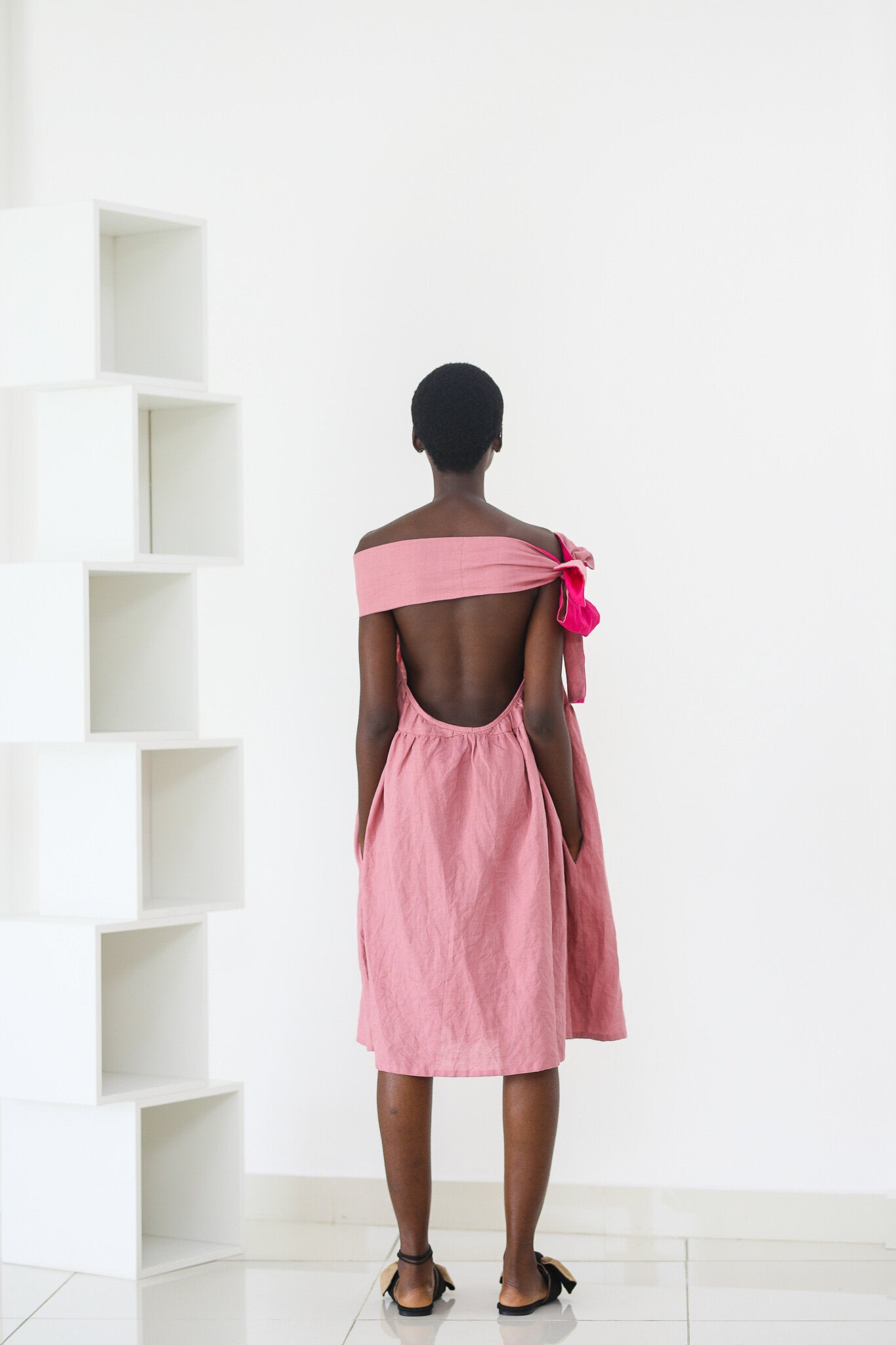 50% SALE | Dress Shoulderless - Pink