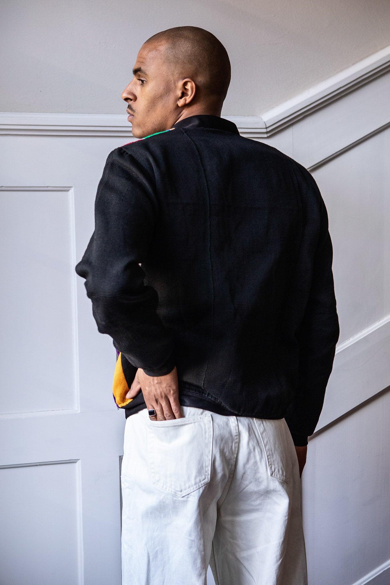 50% SALE | Kente Bomber Jacket Yellow and Spring Green