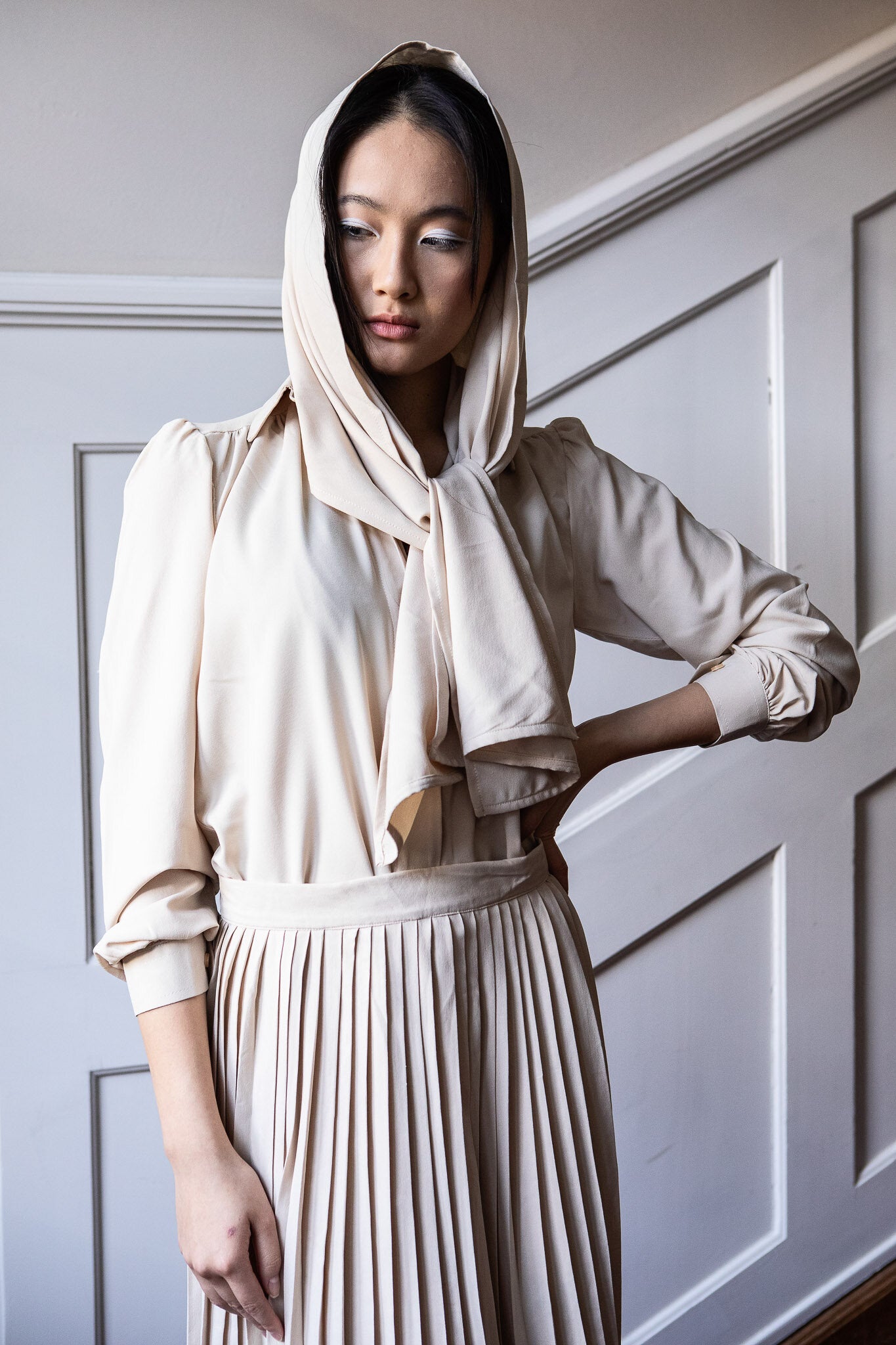 Shirt Hijab Beige