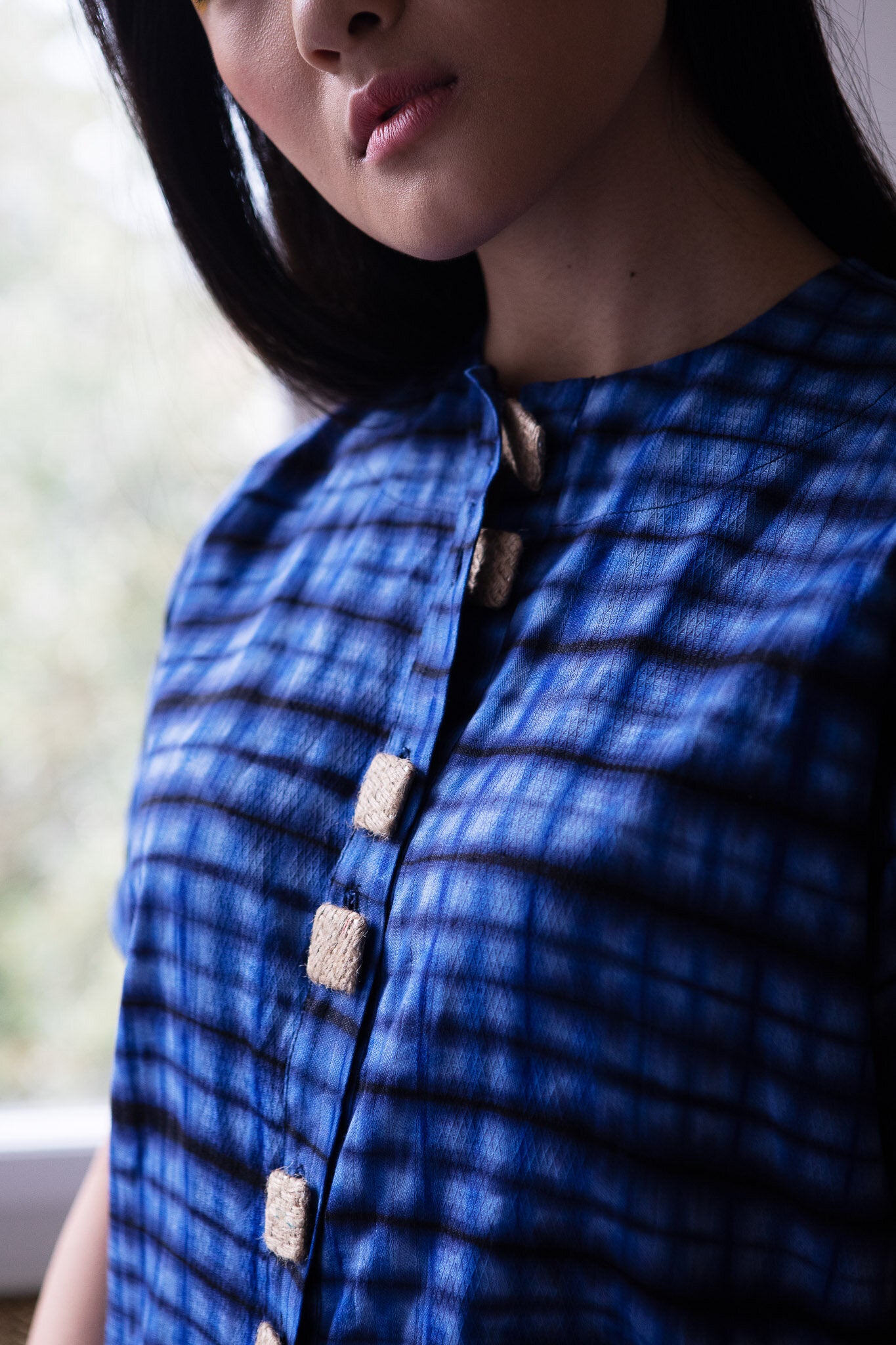 50% SALE | Shirt Blue Jute