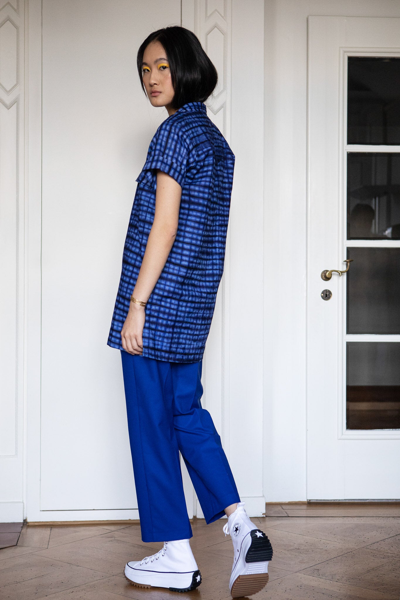 50% SALE | Shirt Blue Jute