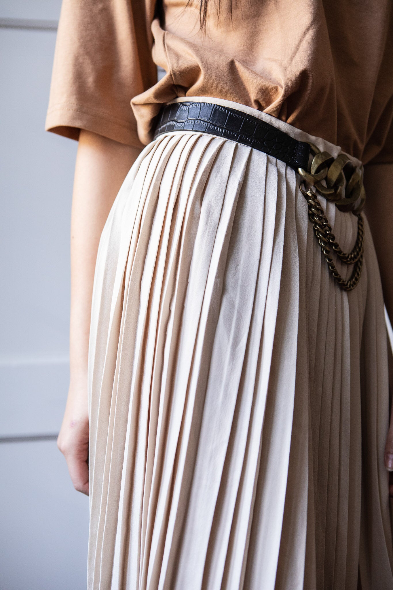 50% SALE | Skirt Pleated Beige