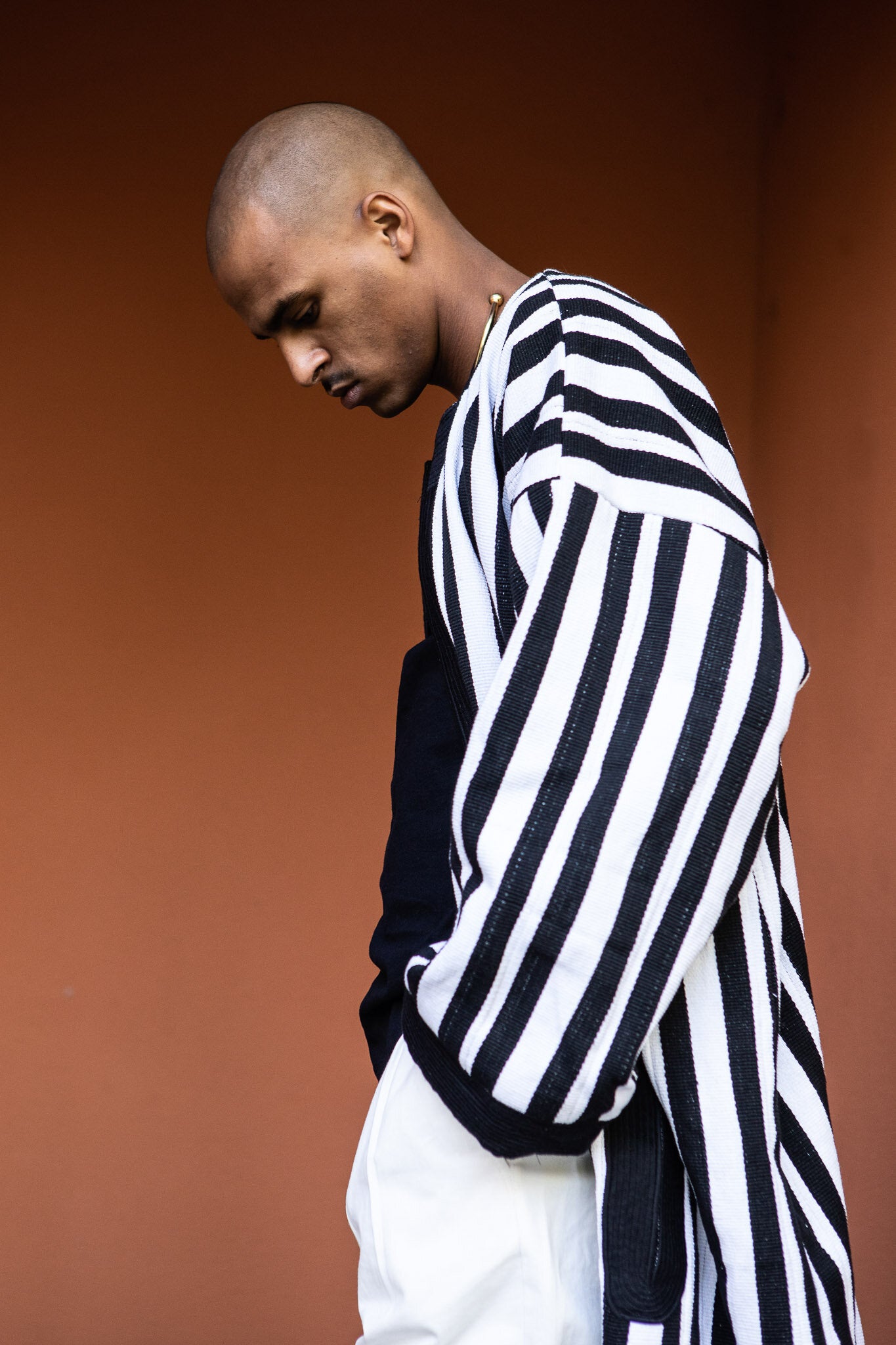 50% SALE | Woven Coat Black and White