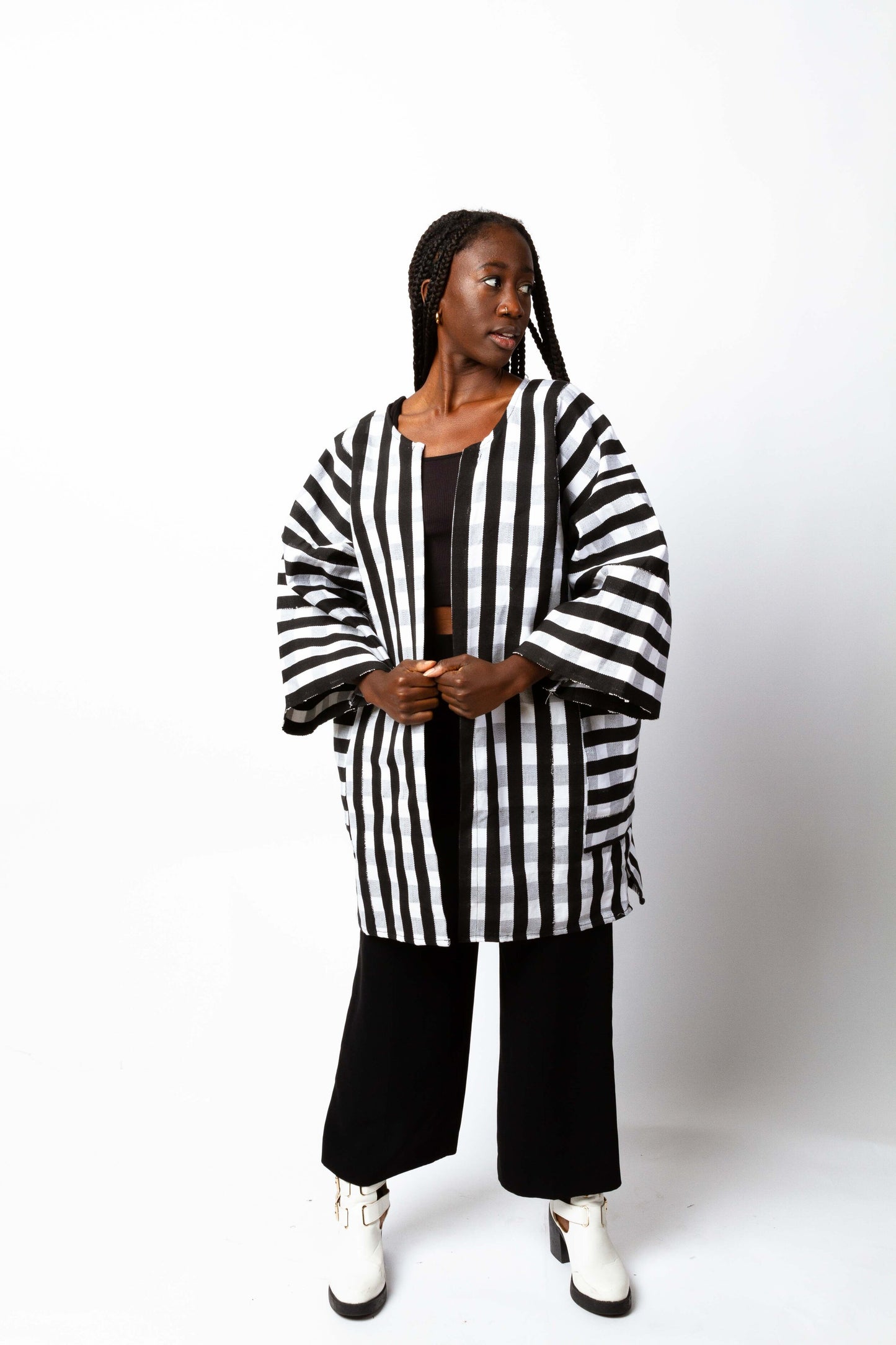 Fugu Cloak Black and White
