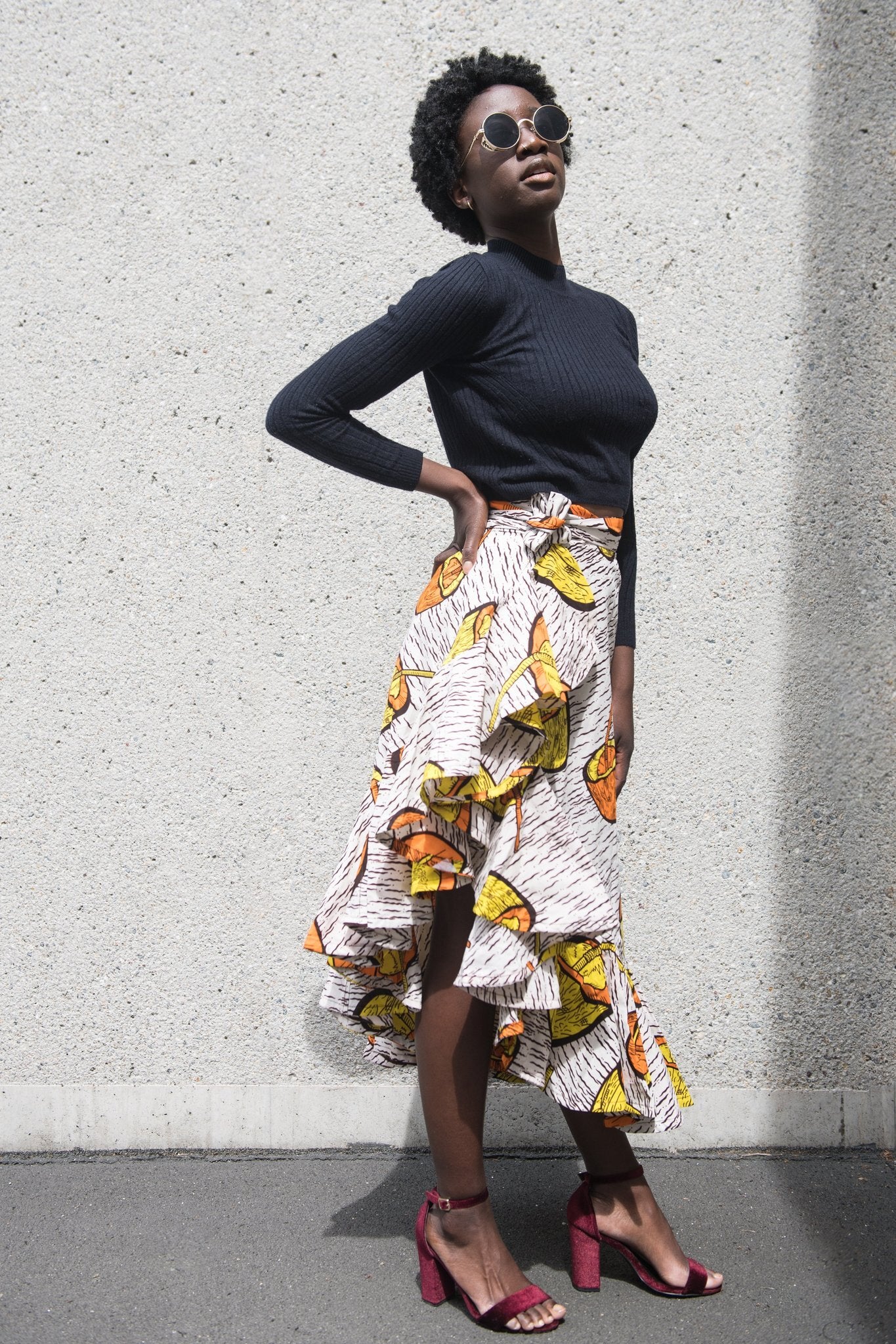 50% SALE | Ruffle Wrap Skirt - Coconut