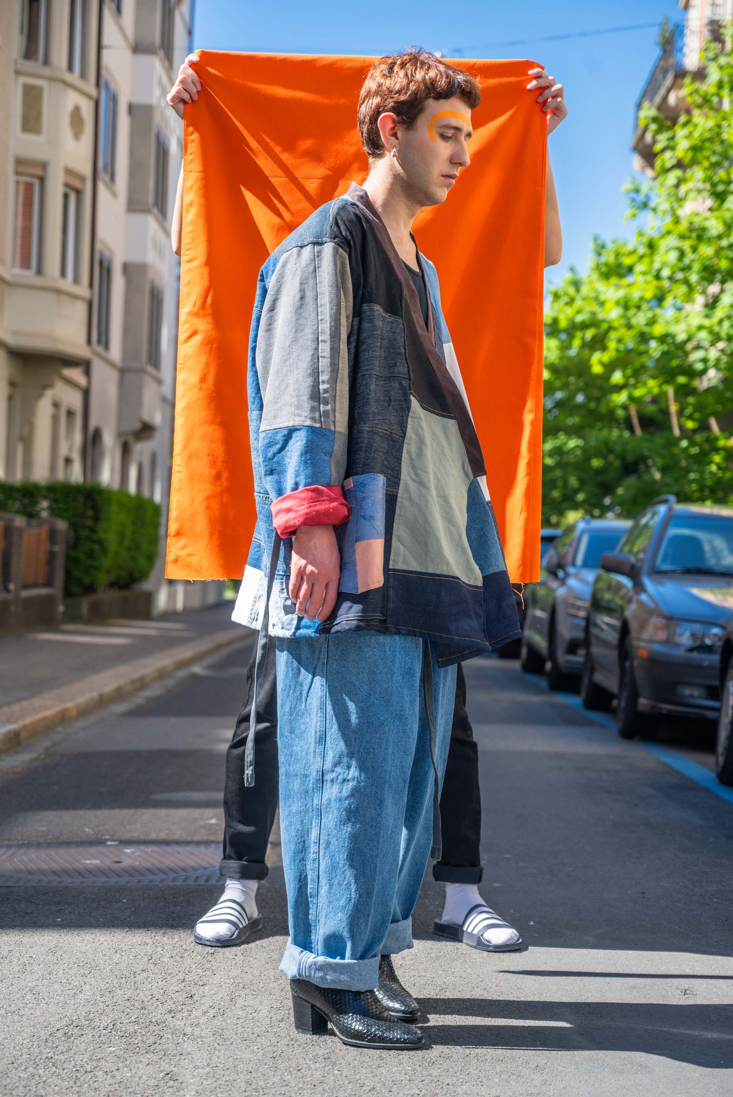 Denim Patchwork Kimono - Upcycling from Kantamanto