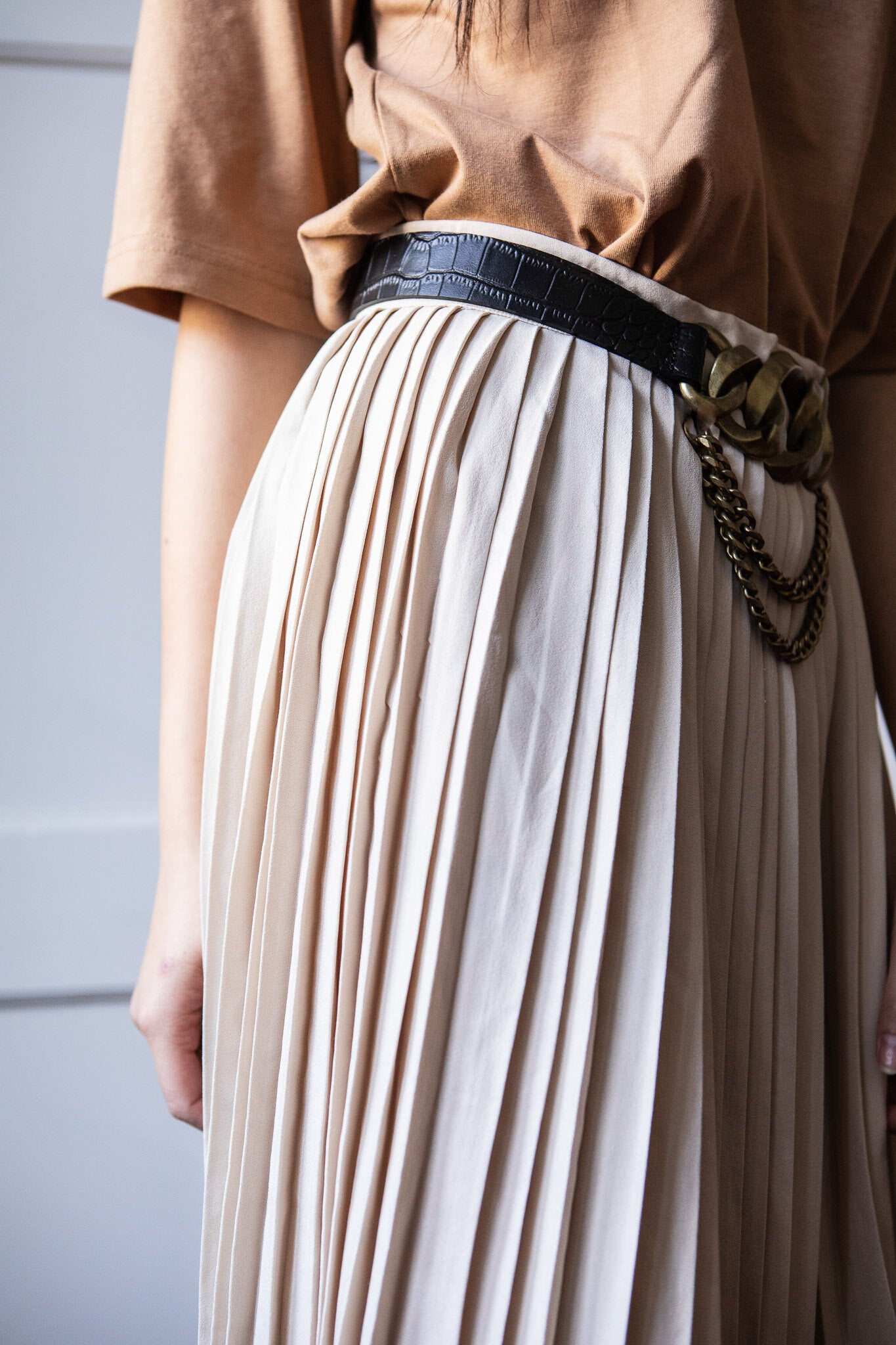 Skirt Pleated Beige