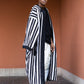 Woven Coat Black and White