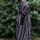 Woven Coat Black, Red and Green
